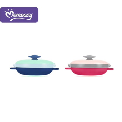Momeasy Stainless Steel Insulated Feeding Plate with Suction
