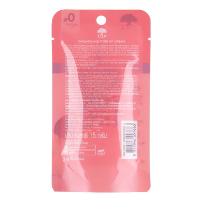 THA Brightening Tone Up Cream 15g - Alcohol & Paraben Free, Anti-Acne, Brightening