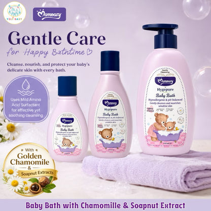 Momeasy x Hygepure Liquid Baby & Kids Bath with Chamomile Soapnut Tear-Free Soapfree Shower Bath Gel