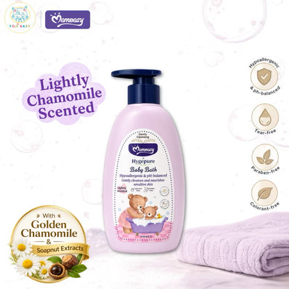 Momeasy x Hygepure Liquid Baby & Kids Bath with Chamomile Soapnut Tear-Free Soapfree Shower Bath Gel