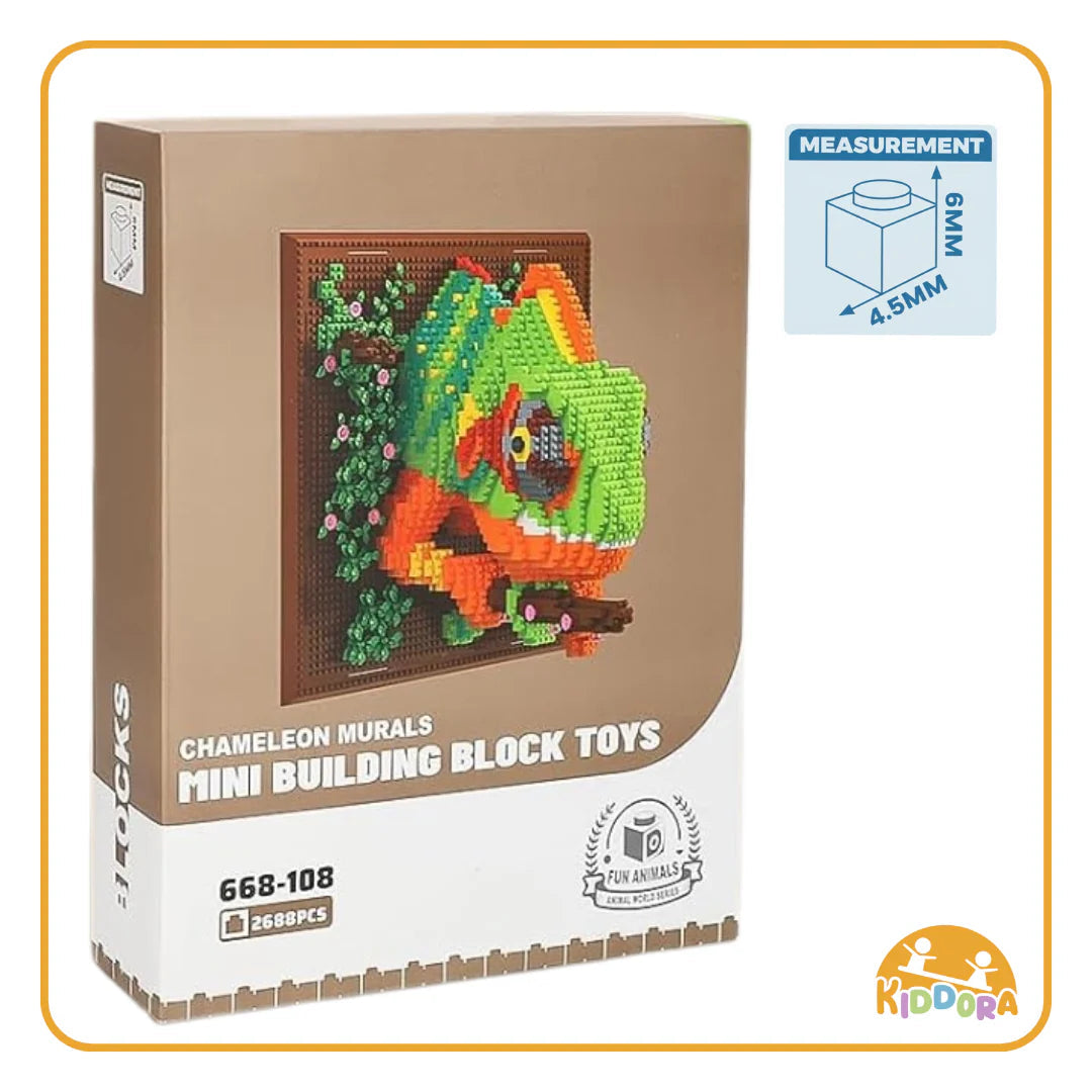 Kiddora Chameleon 3D Mural Bricks