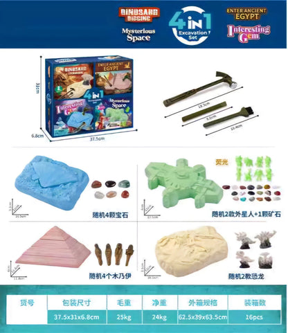 Kiddora 4-in-1 Excavation Set