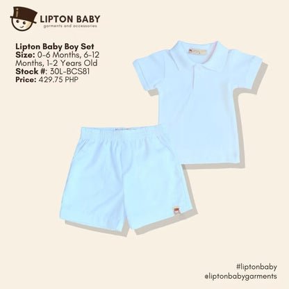 Lipton Baby Boys Baptismal Set White Casual Terno