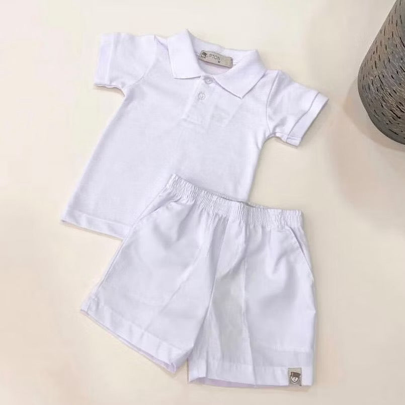 Lipton Baby Boys Baptismal Set White Casual Terno