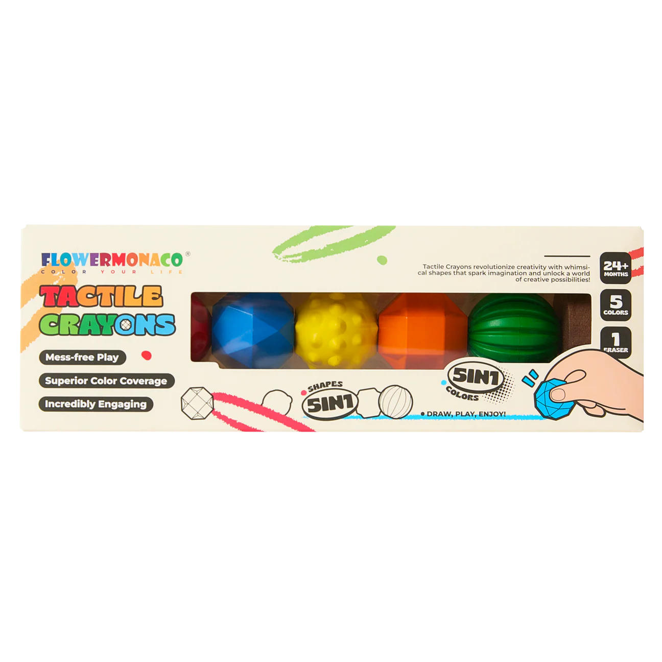 Flower Monaco Tactile Crayons