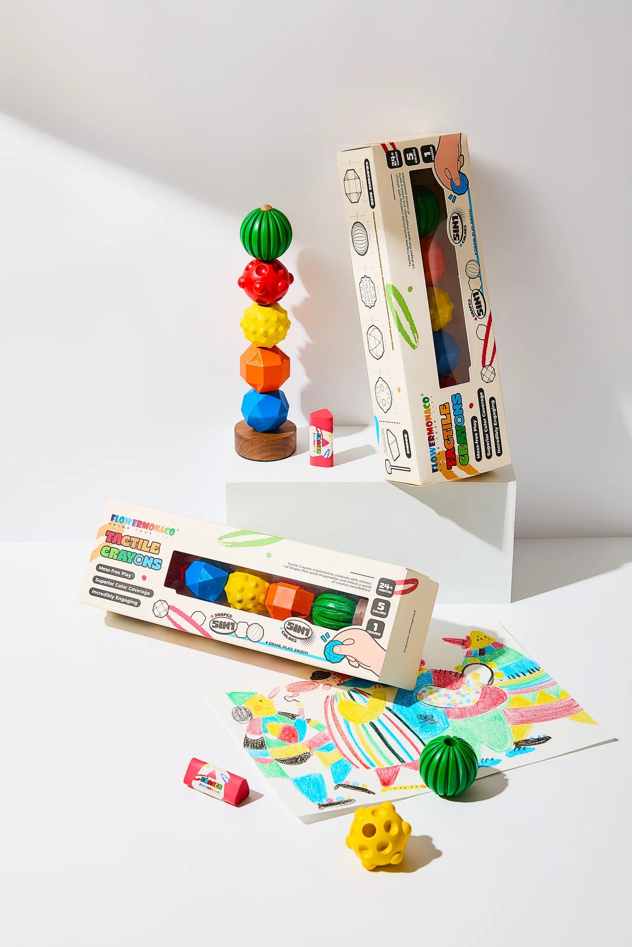 Flower Monaco Tactile Crayons