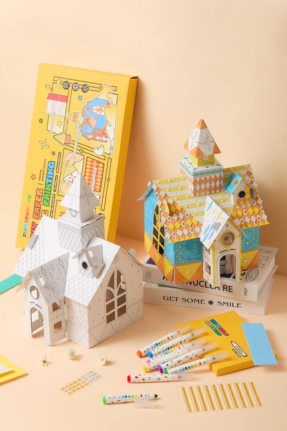 Flower Monaco DIY Paper House Painting