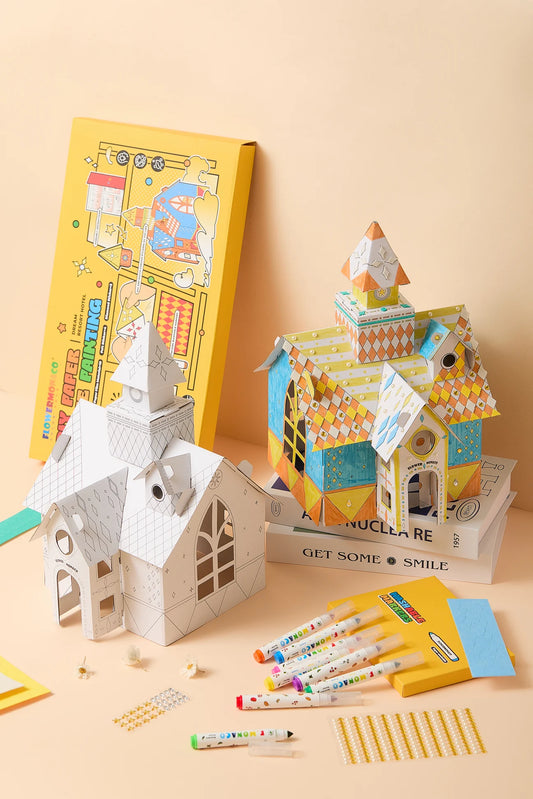Flower Monaco DIY Paper House Painting