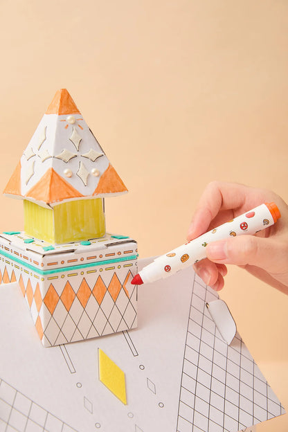 Flower Monaco DIY Paper House Painting