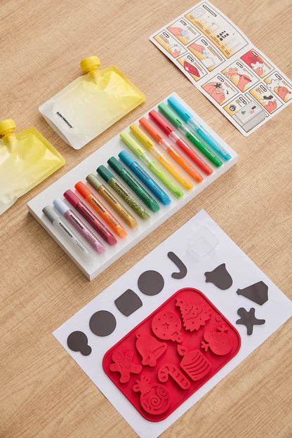 Flower Monaco Glue Painting Christmas Set