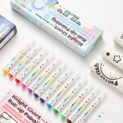 Flower Monaco Height Chart Roll Up Painting