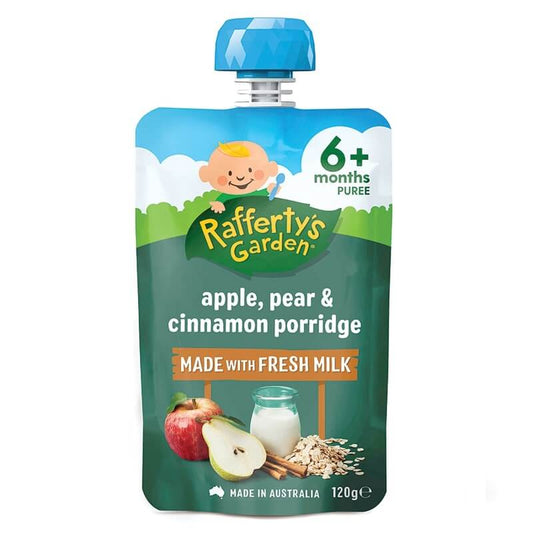 Rafferty's Garden Apple, Pear & Cinnamon Porridge 120g [Made with Fresh Milk] (6+ Months)