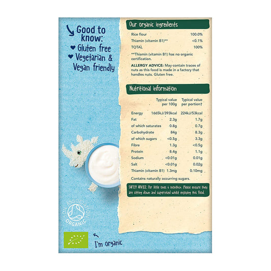 Organix Baby Rice 100g [6 mos+] (Organic, No Added Sugar)