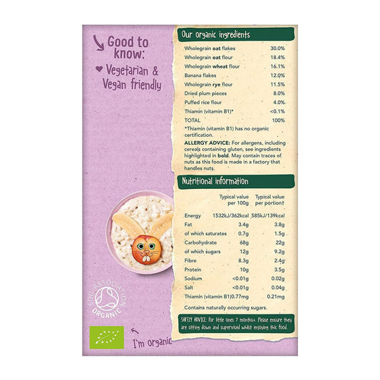Organix Banana & Plum Baby Porridge 200g [7 mos+]