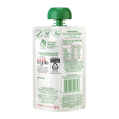 Only Organic Baby Food Apple, Banana & Mango 120g [6 mos+]