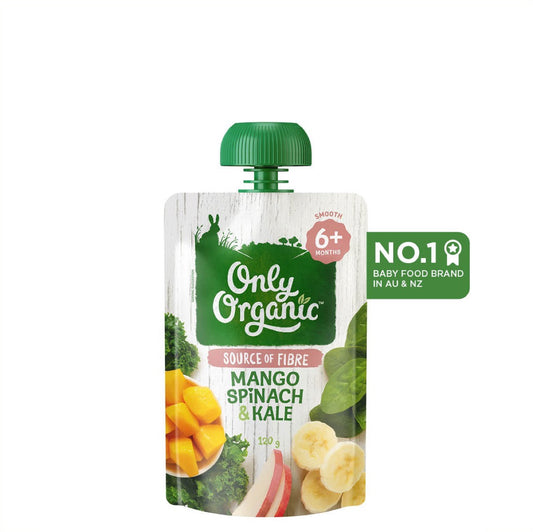 Only Organic Baby Food Mango, Spinach & Kale 120g [6 mos+]