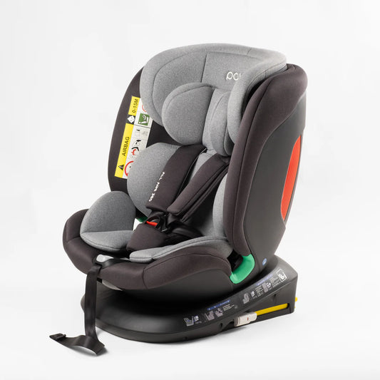 Poled All Age 360 Car Seat iSize (Newborn-12yo) iSize Satin Silver