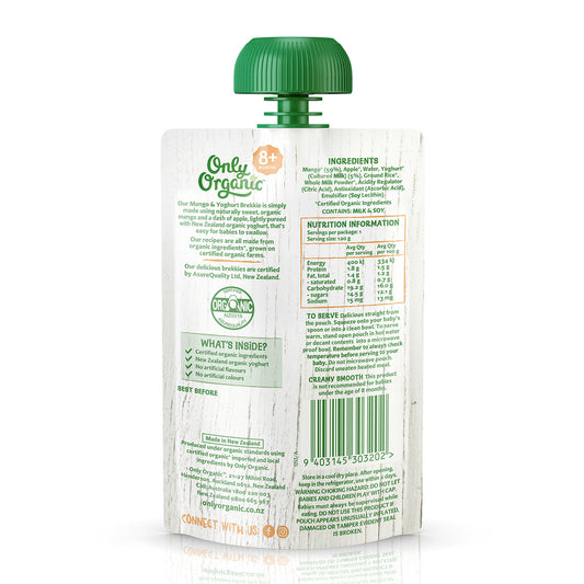Only Organic Baby Food Mango & Yoghurt Brekkie 120g [8 mos+]