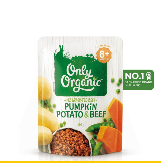 Only Organic Baby Food Pumpkin, Potato & Beef 170g [8 mos+]