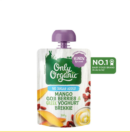 Only Organic Baby Food Mango Goji Berries & Greek Yoghurt Brekkie 100g [12 mos+]
