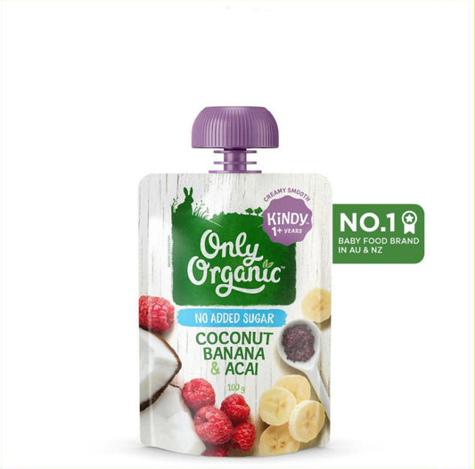 Only Organic Baby Food Coconut Banana Acai 100g [12 mos+]
