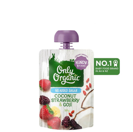 Only Organic Baby Food Coconut Strawberry & Goji 100g [12 mos+]