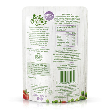 Only Organic Baby Food Vegetable Chicken Risotto 220g [12 mos+]