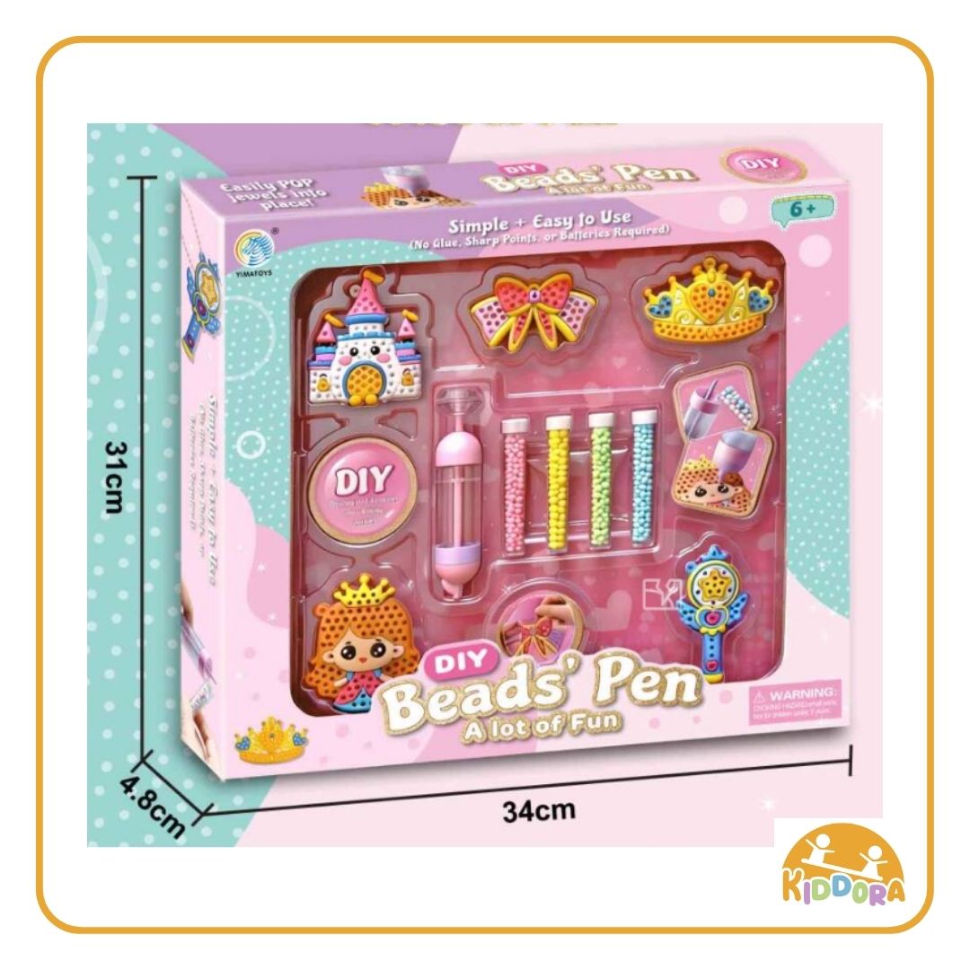 Kiddora Bead Pen Princess Charm Set