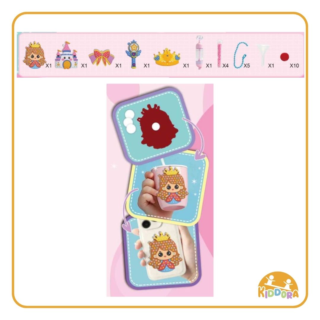 Kiddora Bead Pen Princess Charm Set