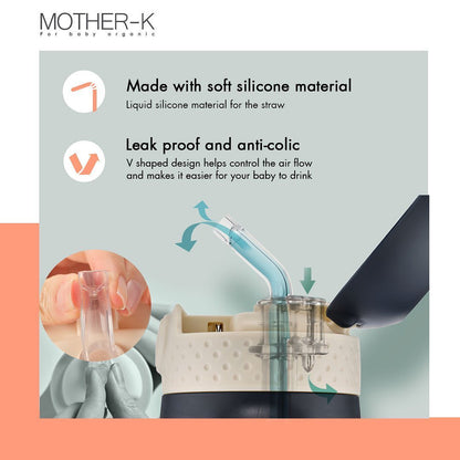 MOTHER K- HUG WEIGHTED STRAW CUP 300ML