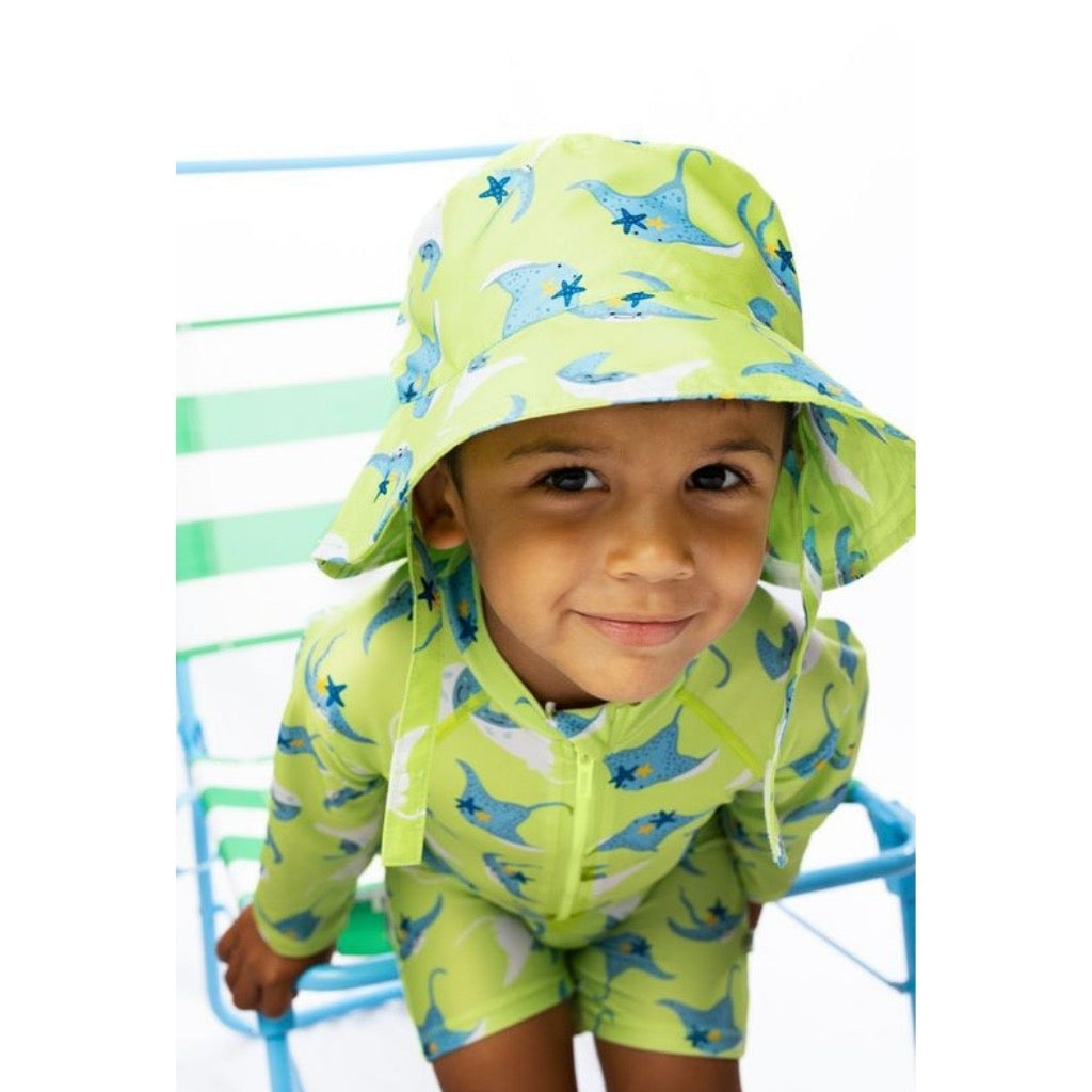 Zoocchini UPF50 Boys Rashguard Swimsuit- Sid the Stingray