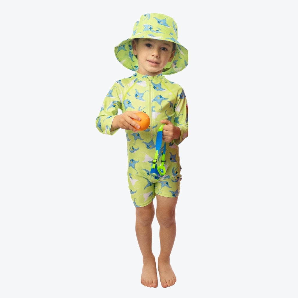 Zoocchini UPF50 Boys Rashguard Swimsuit- Sid the Stingray