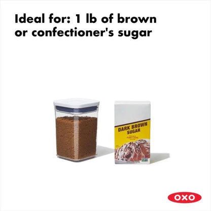 OXO POP CONTAINER, SMALL SQUARE SHORT 1.1 QT.