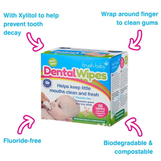 BRUSH BABY DENTAL WIPES | BABY GUM & TOOTH WIPES