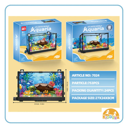Kiddora Atlantis World Aquaria: Sea Turtle Bricks (753 pcs)