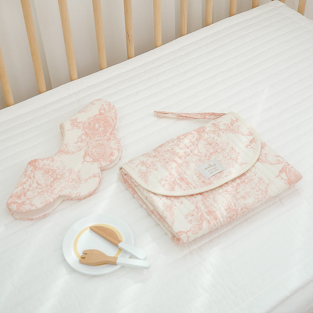 Emong Toile de Jouy Portable Diaper Changing Pad