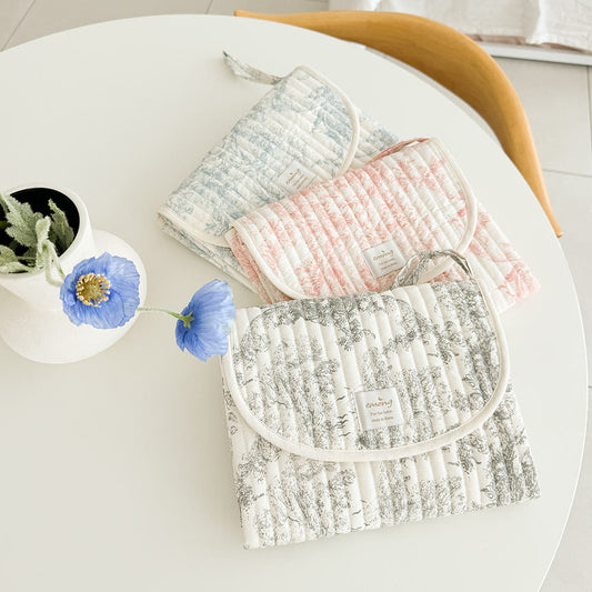 Emong Toile de Jouy Portable Diaper Changing Pad