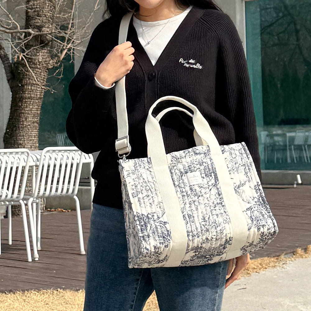 Emong Toile de Jouy 3-Way Diaper Multi Bag