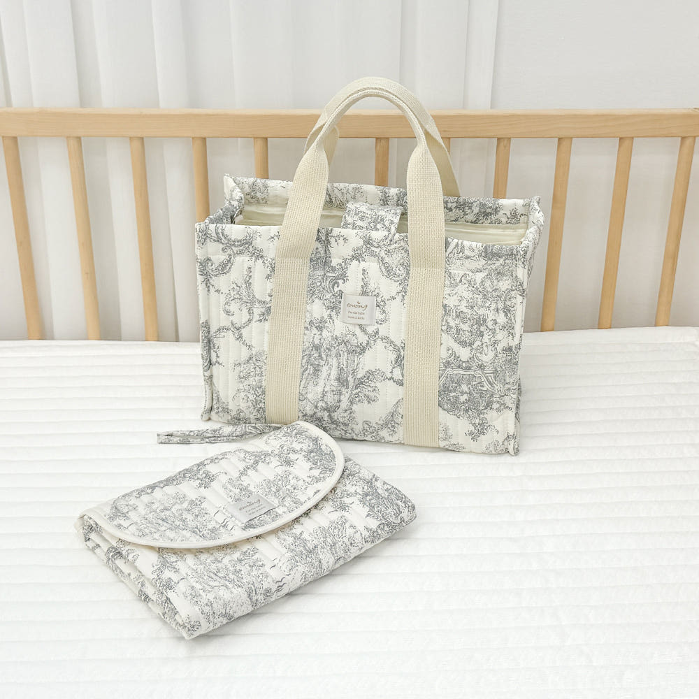 Emong Toile de Jouy 3-Way Diaper Multi Bag