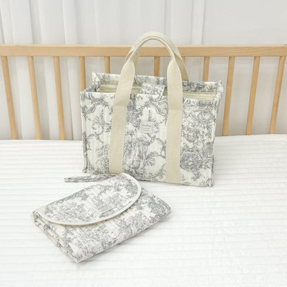 Emong Toile de Jouy 3-Way Diaper Multi Bag