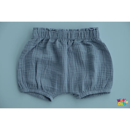 Wee Oats CRACKER - Organic Cotton Muslin Baby Unisex Summer Cuffed Shorts