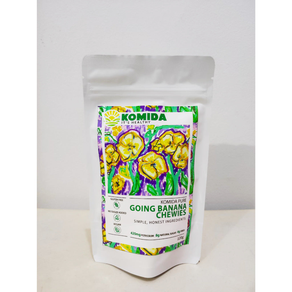 Komida Foods Komida Pure Dehydrated, Chewy, Dried Banana Fruit No Added Sugar