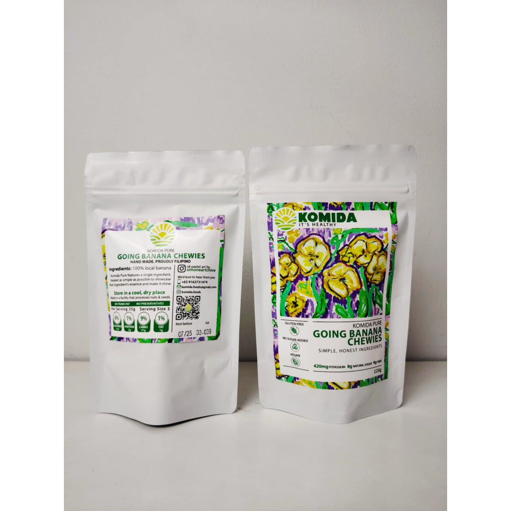 Komida Foods Komida Pure Dehydrated, Chewy, Dried Banana Fruit No Added Sugar