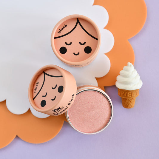 No Nasties Peach Kids Pressed Powder Blush
