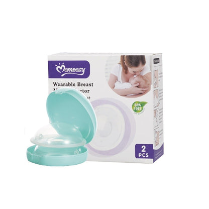 Momeasy Wearable 2PCS Breast Milk Collector with Hard Case Breastmilk Collecting Shells