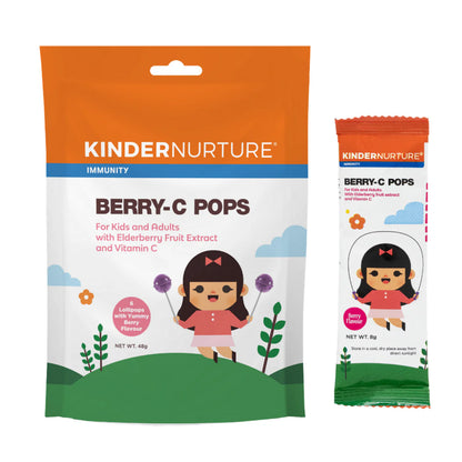 Kindernurture Berry C Pops - 6 Lollipops