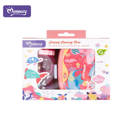 Momeasy baby Kids Children BPA free outdoor Lunch Box Set