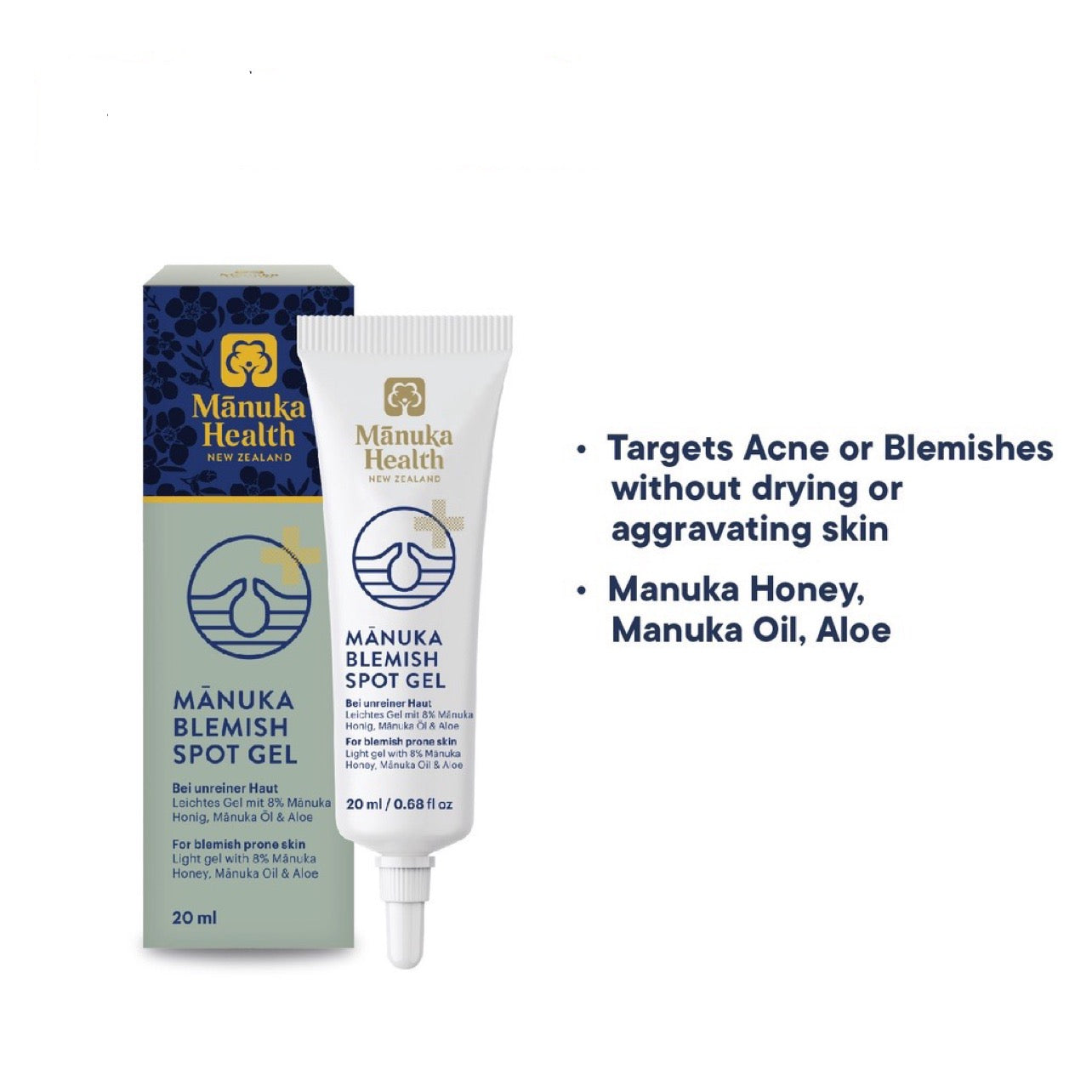 Manuka Health Blemish Spot Gel 100% Pure New Zealand Product