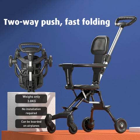 Yoji Baby 2-Way Stroller Bike Lightweight Foldable Compact Baby Stroller Reversible Seat