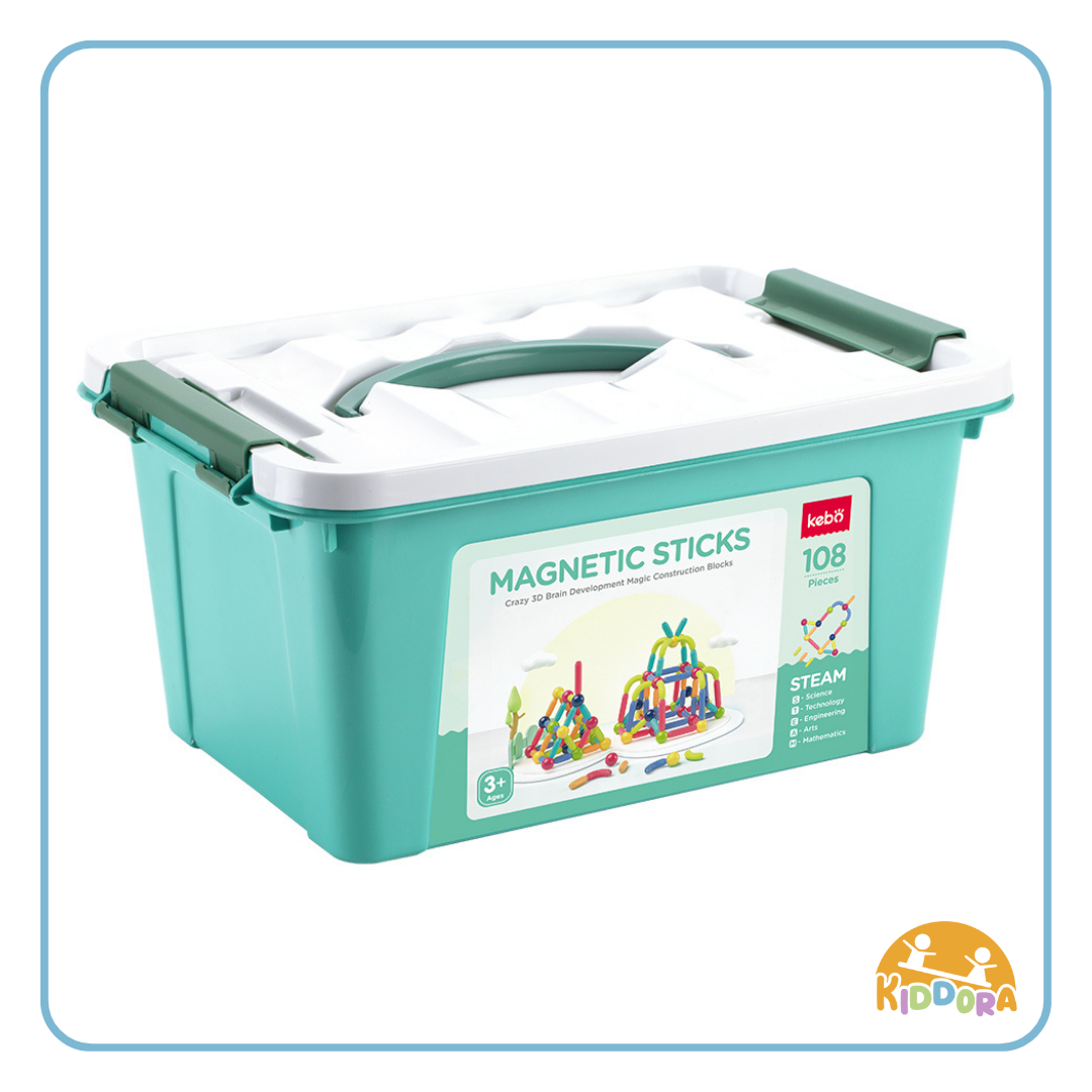 Kiddora Kebo Magnetic Sticks (108 pcs)